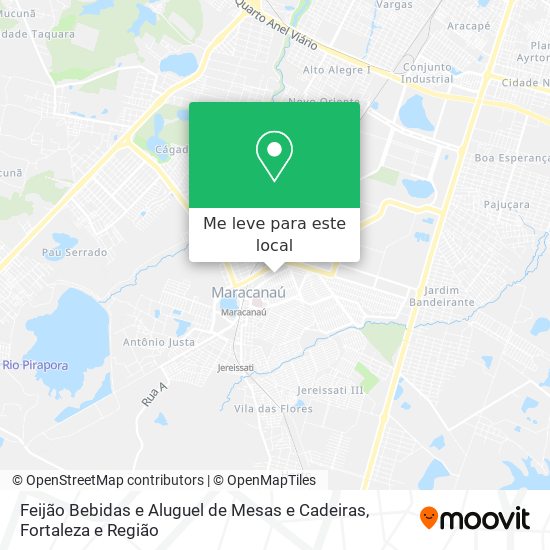 Feijão Bebidas e Aluguel de Mesas e Cadeiras mapa