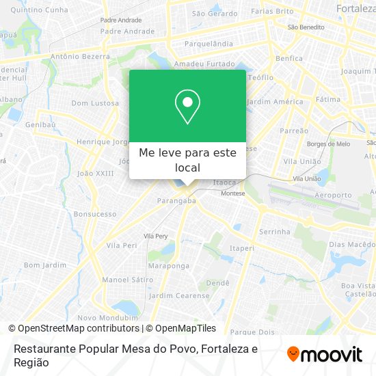 Restaurante Popular Mesa do Povo mapa