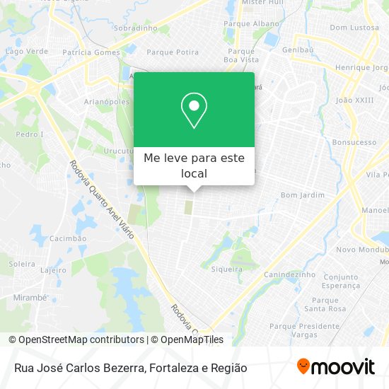 Rua José Carlos Bezerra mapa