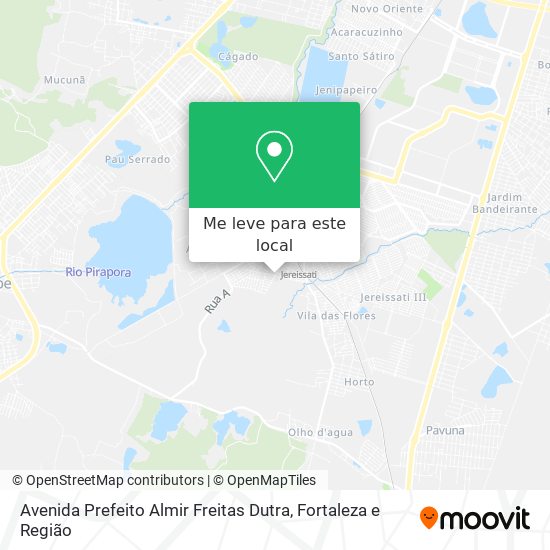 Avenida Prefeito Almir Freitas Dutra mapa