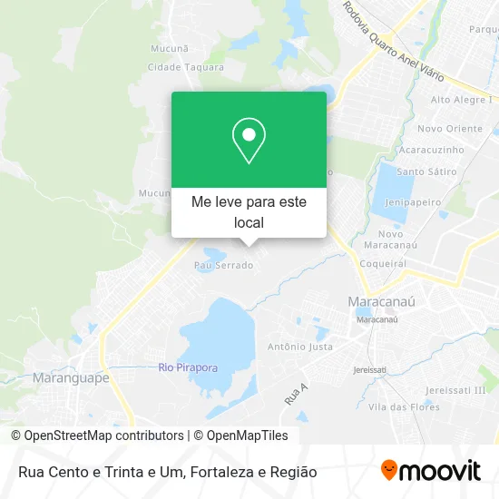 Rua Cento e Trinta e Um mapa