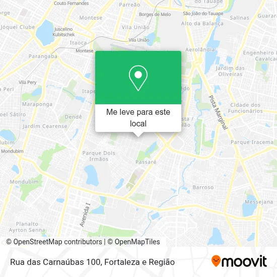 Rua das Carnaúbas 100 mapa