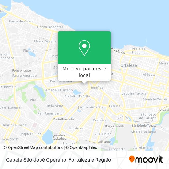 Capela São José Operário mapa