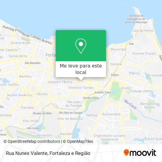 Rua Nunes Valente mapa