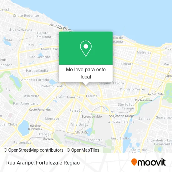 Rua Araripe mapa