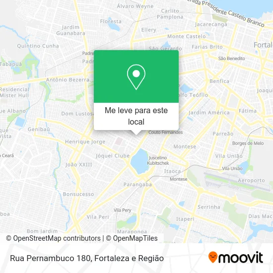Rua Pernambuco 180 mapa