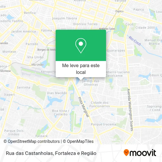 Rua das Castanholas mapa