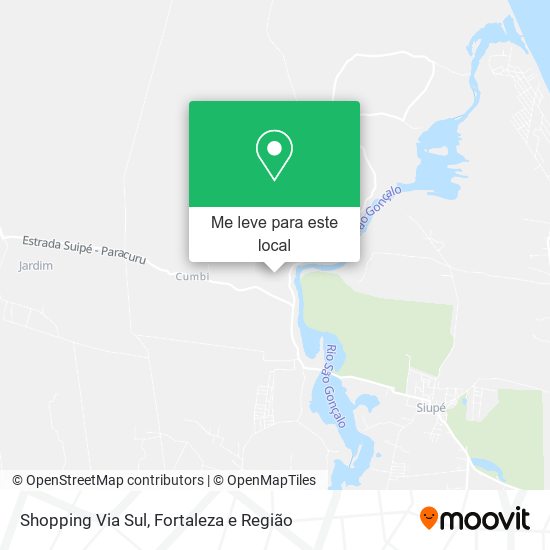 Shopping Via Sul mapa
