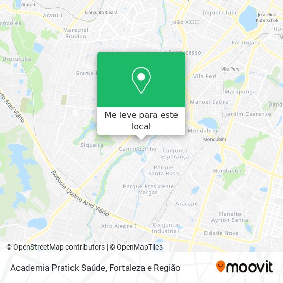 Academia Pratick Saúde mapa