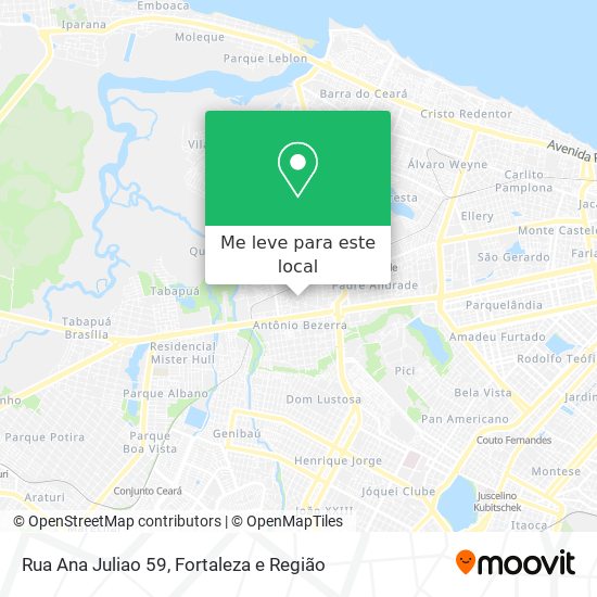 Rua Ana Juliao 59 mapa