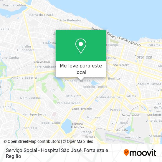Serviço Social - Hospital São José mapa