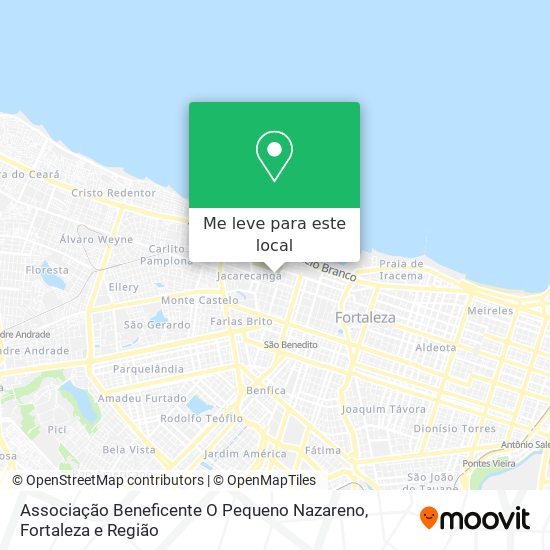 Associação Beneficente O Pequeno Nazareno mapa