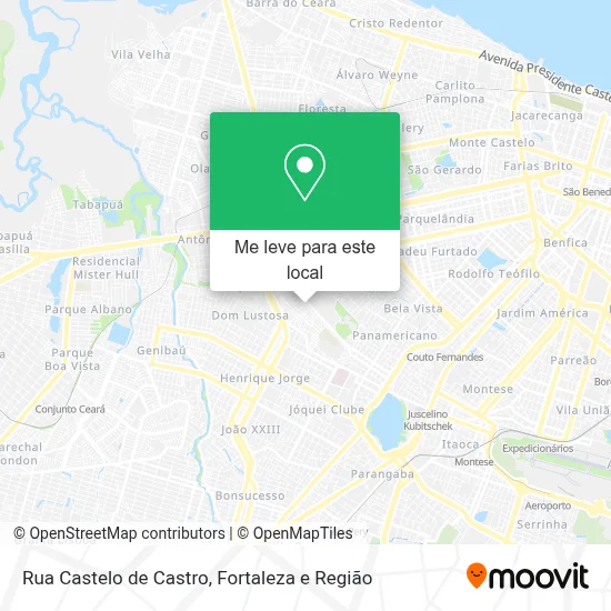 Rua Castelo de Castro mapa