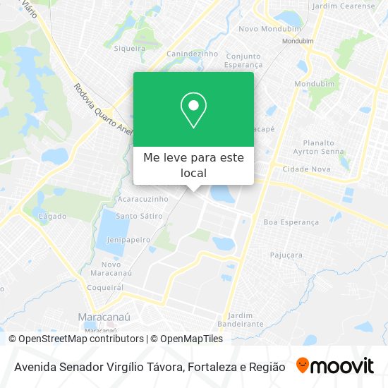 Avenida Senador Virgílio Távora mapa