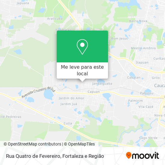 Rua Quatro de Fevereiro mapa