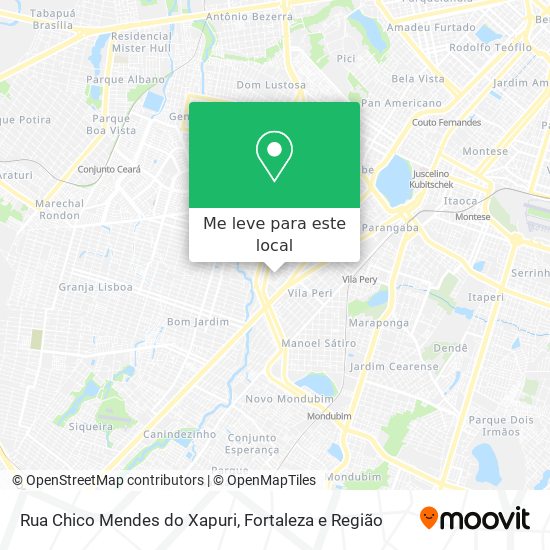 Rua Chico Mendes do Xapuri mapa