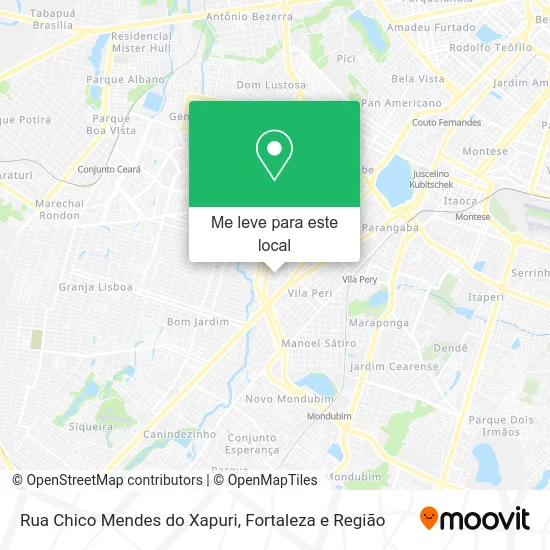 Rua Chico Mendes do Xapuri mapa