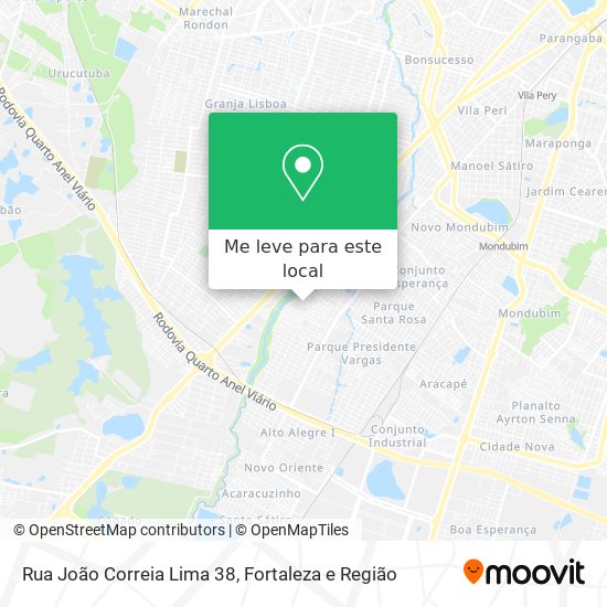 Rua João Correia Lima 38 mapa