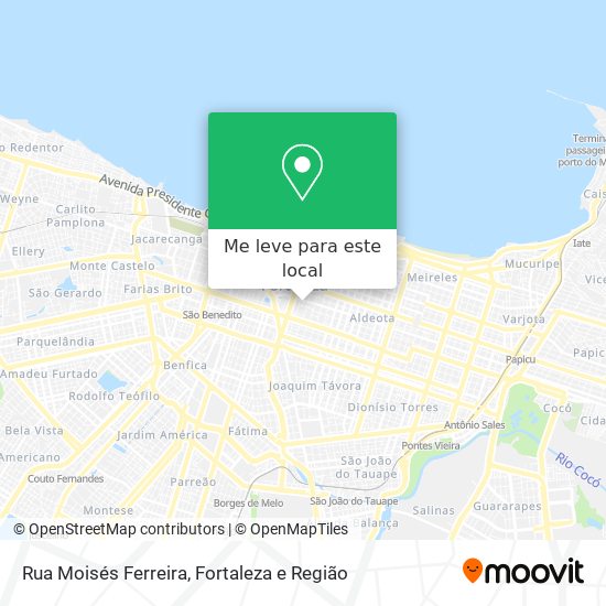 Rua Moisés Ferreira mapa