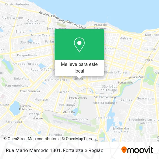 Rua Mario Mamede 1301 mapa