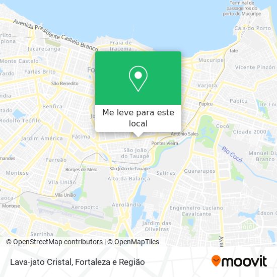 Lava-jato Cristal mapa