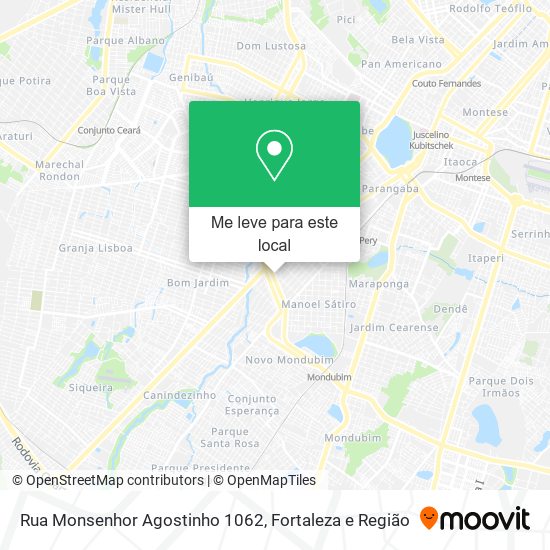 Rua Monsenhor Agostinho 1062 mapa