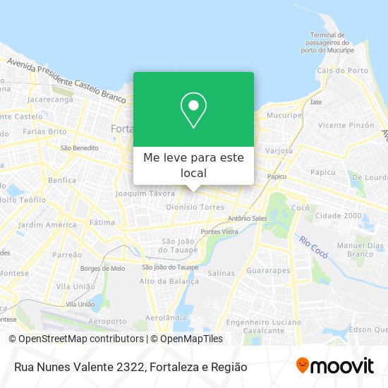 Rua Nunes Valente 2322 mapa