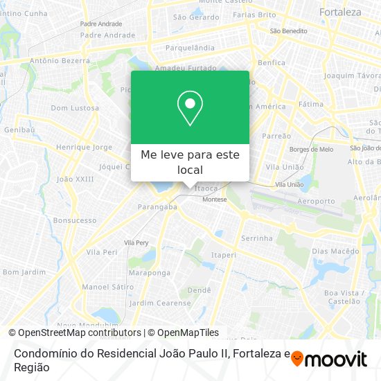 Condomínio do Residencial João Paulo II mapa