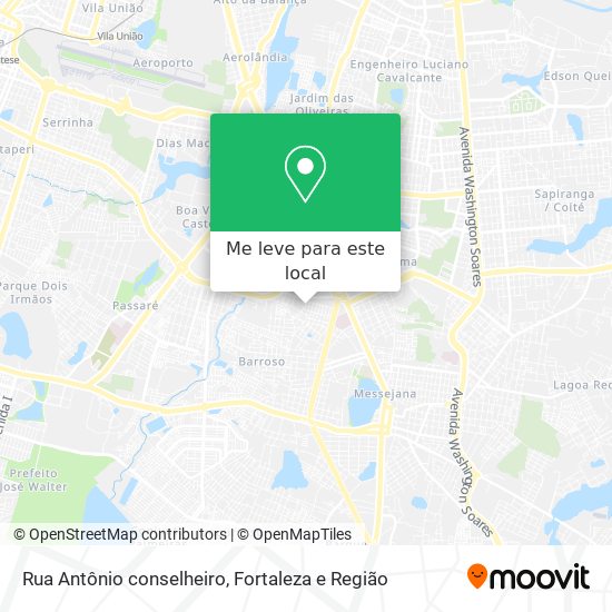 Rua Antônio conselheiro mapa