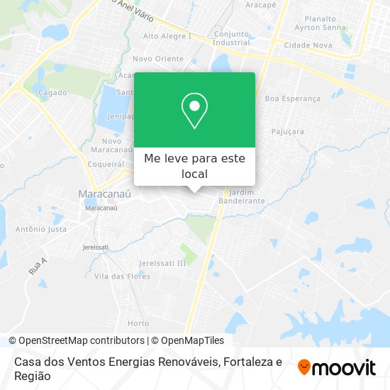 Casa dos Ventos Energias Renováveis mapa