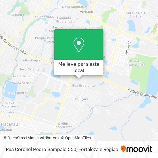 Rua Coronel Pedro Sampaio 550 mapa