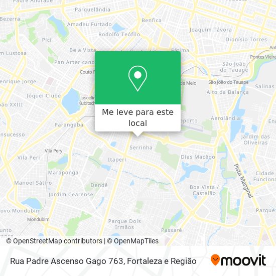 Rua Padre Ascenso Gago 763 mapa