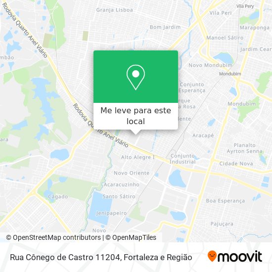 Rua Cônego de Castro 11204 mapa