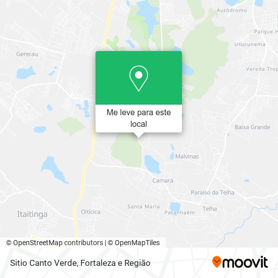 Sitio Canto Verde mapa