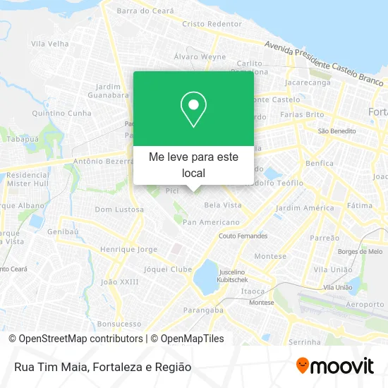 Rua Tim Maia mapa