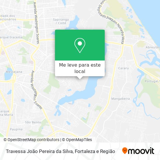 Travessa João Pereira da Silva mapa