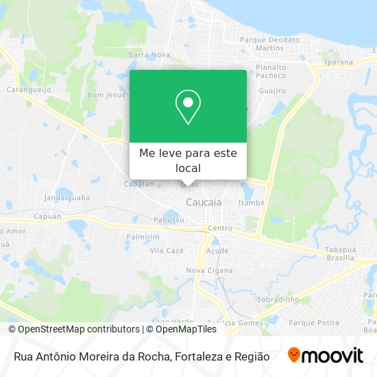 Rua Antônio Moreira da Rocha mapa