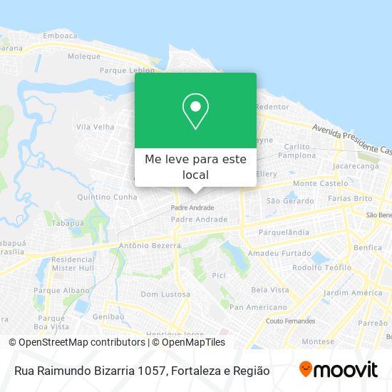 Rua Raimundo Bizarria 1057 mapa