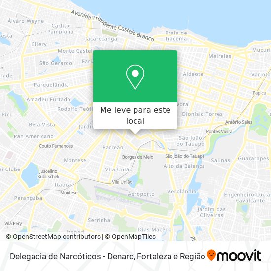 Delegacia de Narcóticos - Denarc mapa