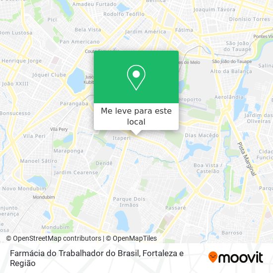 Farmácia do Trabalhador do Brasil mapa