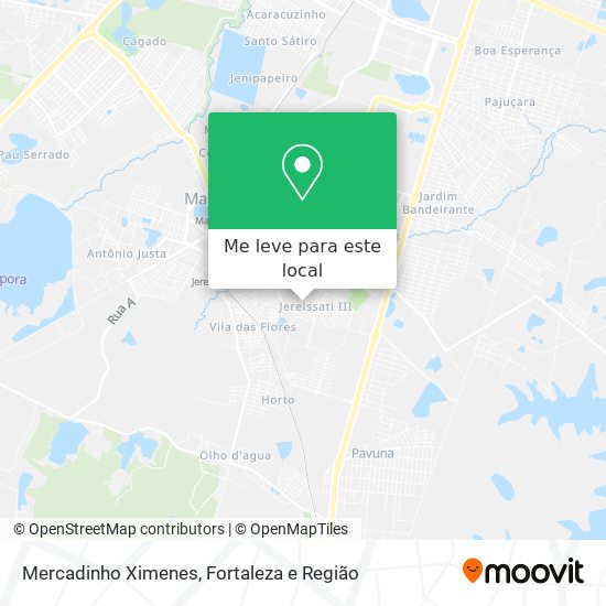 Mercadinho Ximenes mapa