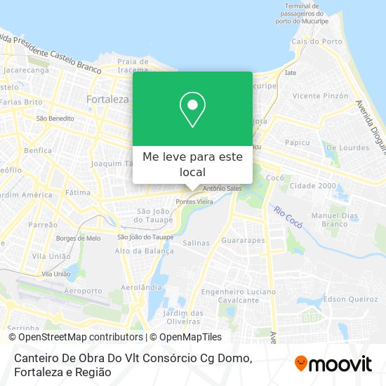 Canteiro De Obra Do Vlt Consórcio Cg Domo mapa