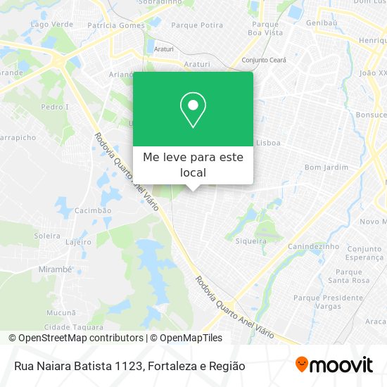 Rua Naiara Batista 1123 mapa