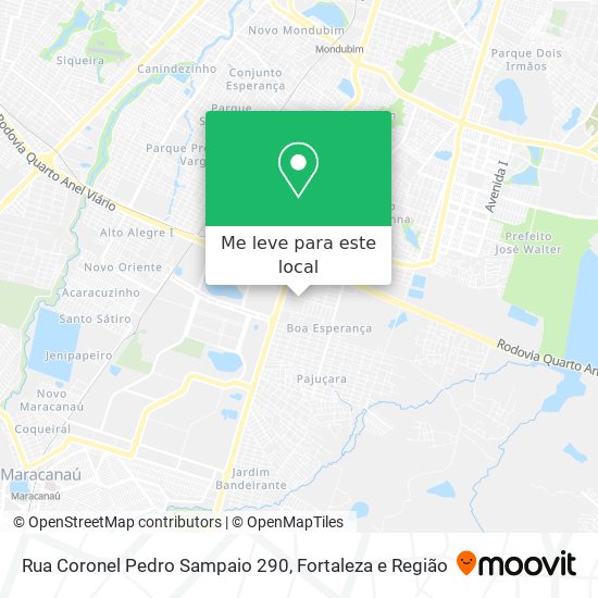 Rua Coronel Pedro Sampaio 290 mapa
