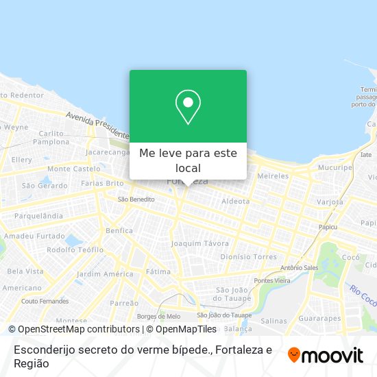 Esconderijo secreto do verme bípede. mapa