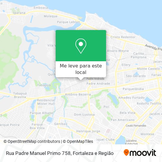 Rua Padre Manuel Primo 758 mapa
