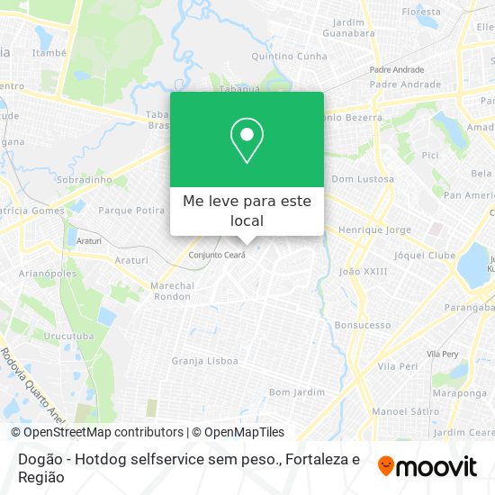 Dogão - Hotdog selfservice sem peso. mapa