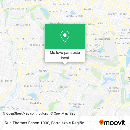 Rua Thomas Edson 1000 mapa