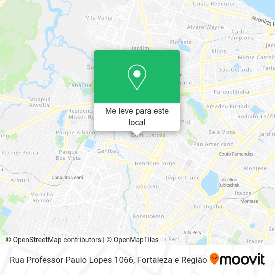 Rua Professor Paulo Lopes 1066 mapa