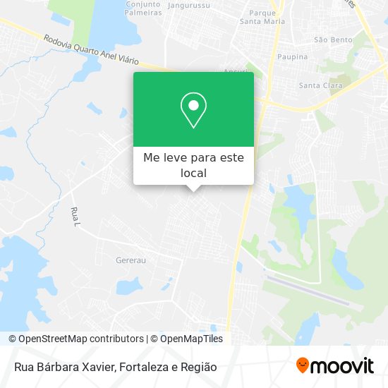 Rua Bárbara Xavier mapa